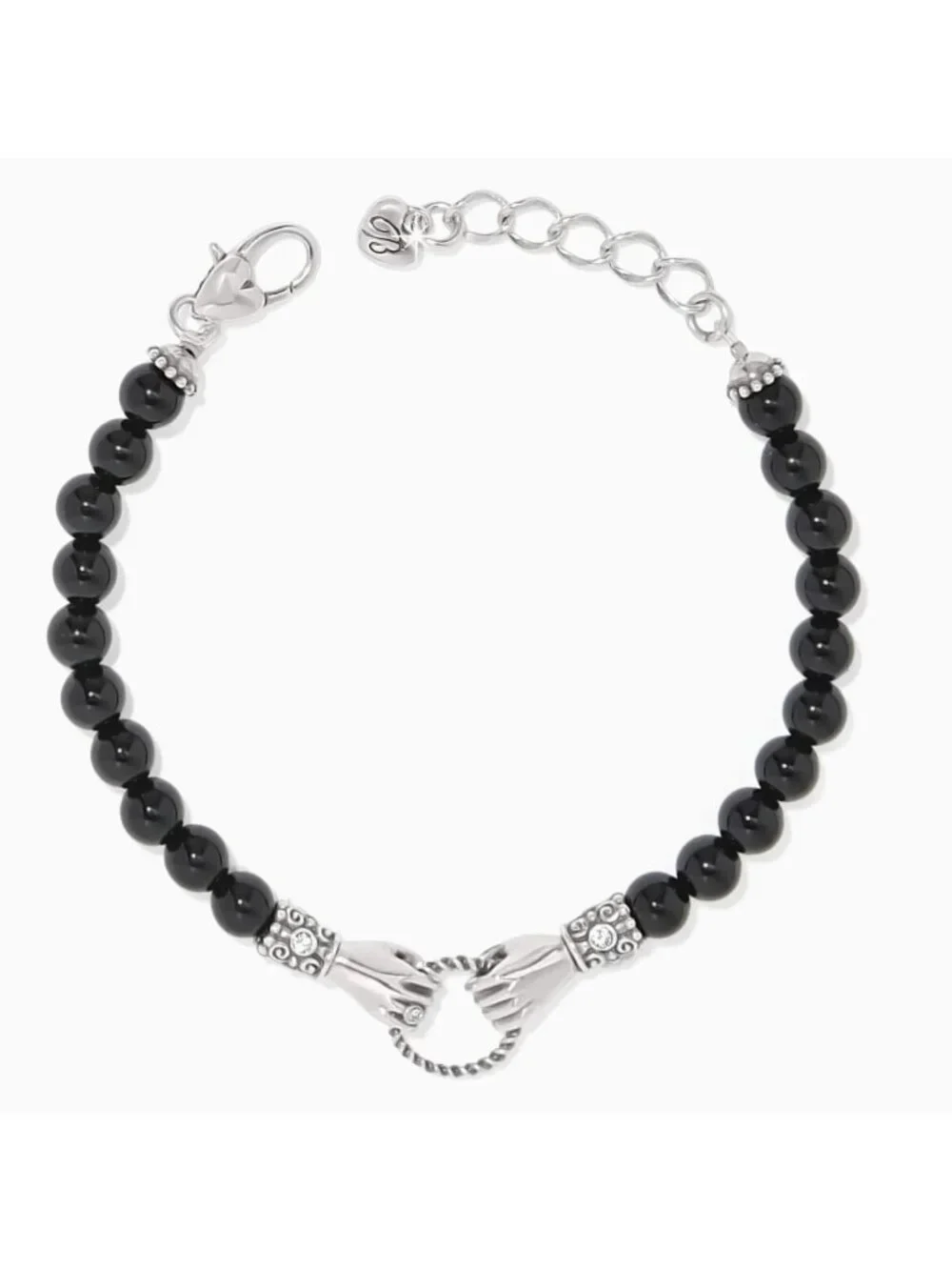 Brighton Loving Hands Bracelet Color  Silver Black JF0282   $88 NWT